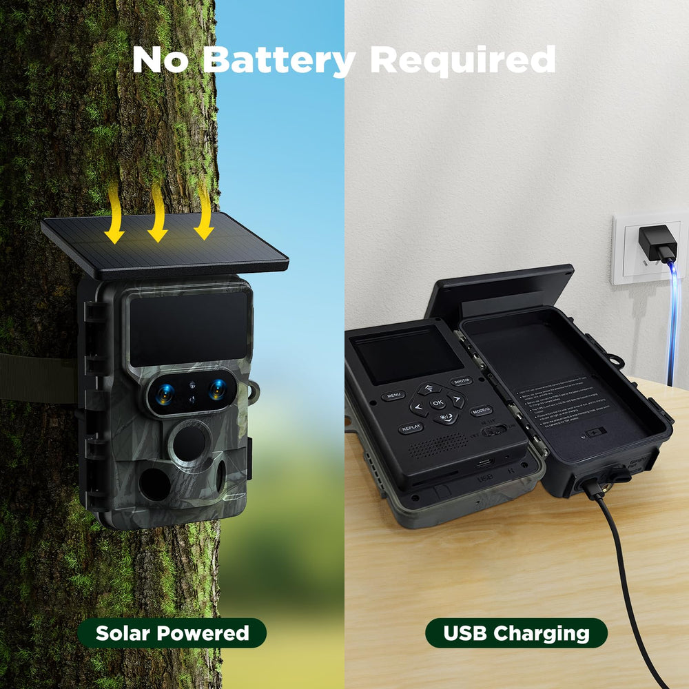VOOPEAK IP66 waterproof trail camera with 0.1s trigger speed.