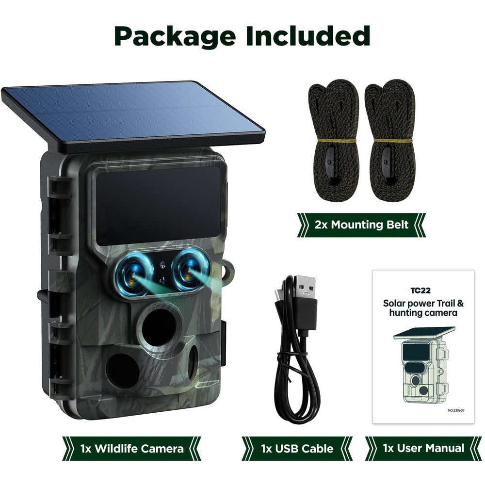 VOOPEAK trail camera supports loop recording and app control within 49 feet.