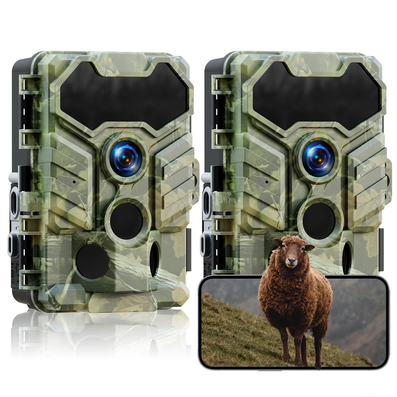 VOOPEAK trail camera with WiFi hotspot for real-time monitoring