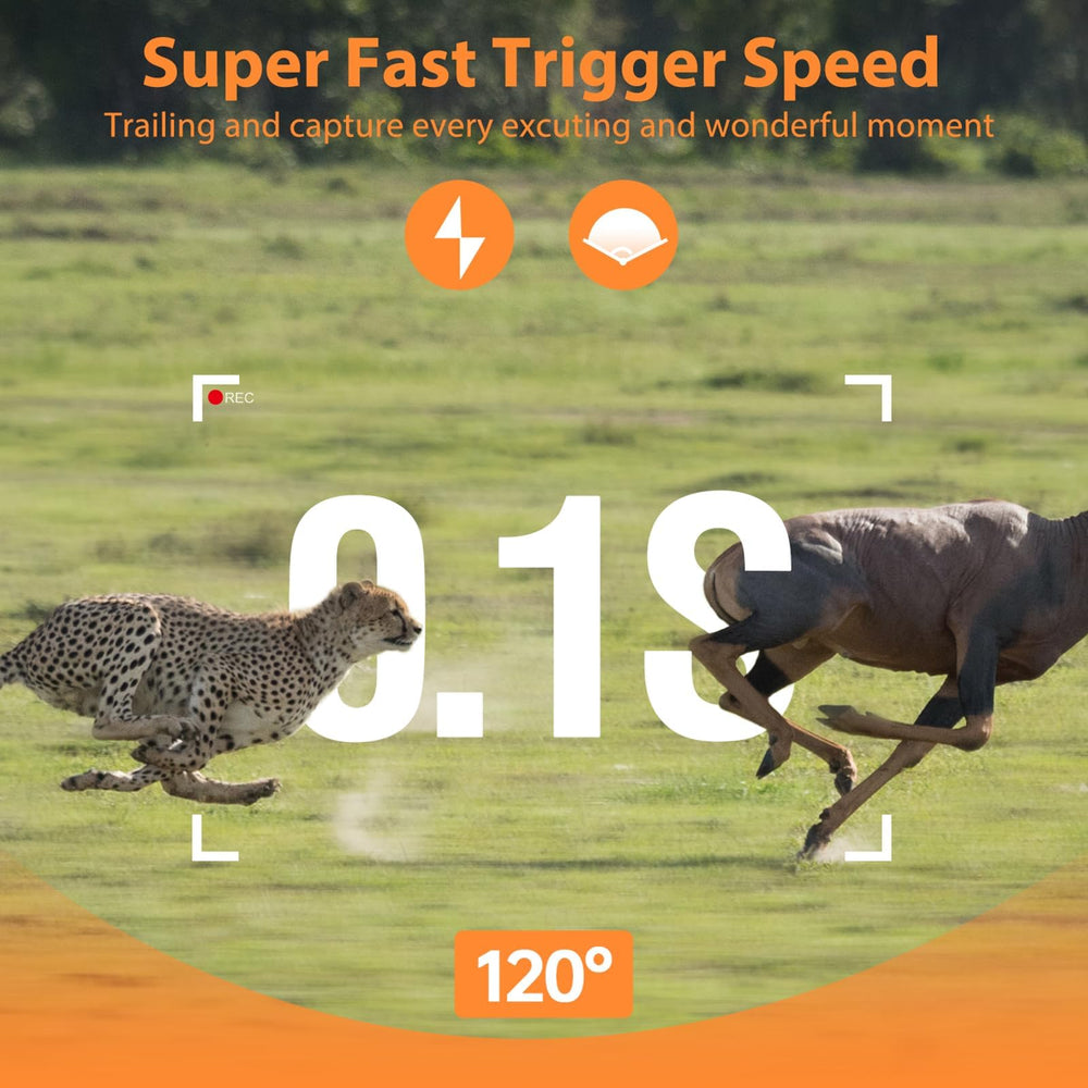 VOOPEAK WiFi Trail Camera 120-degree wide-angle broadens scene capture