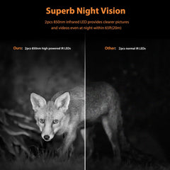 VOOPEAK WiFi Trail Camera 850nm night vision delivers clear night imagery