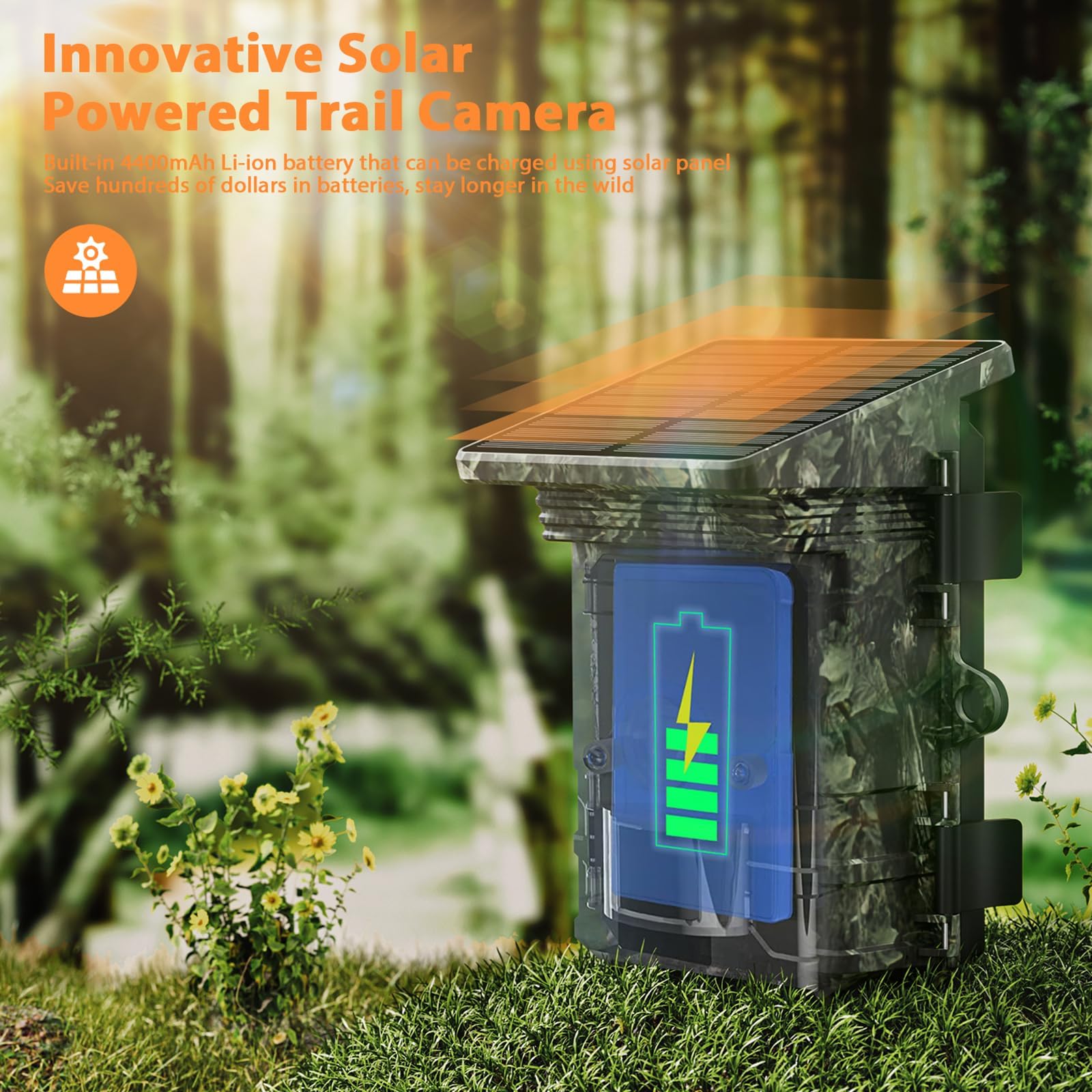 VOOPEAK WiFi Trail Camera loop recording saves memory efficiently