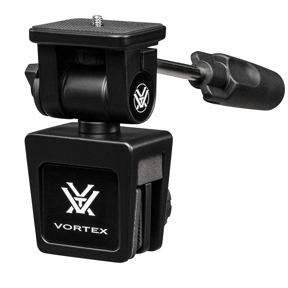 Vortex car window mount attached to car window securing binoculars for hands-free viewing