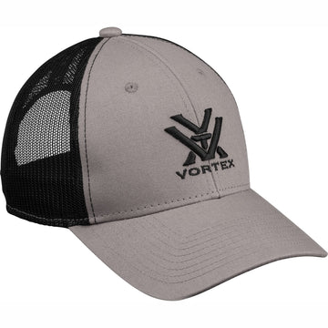 Vortex Core Logo Cap stone, side view, lightweight feel for travel and daily wear.
