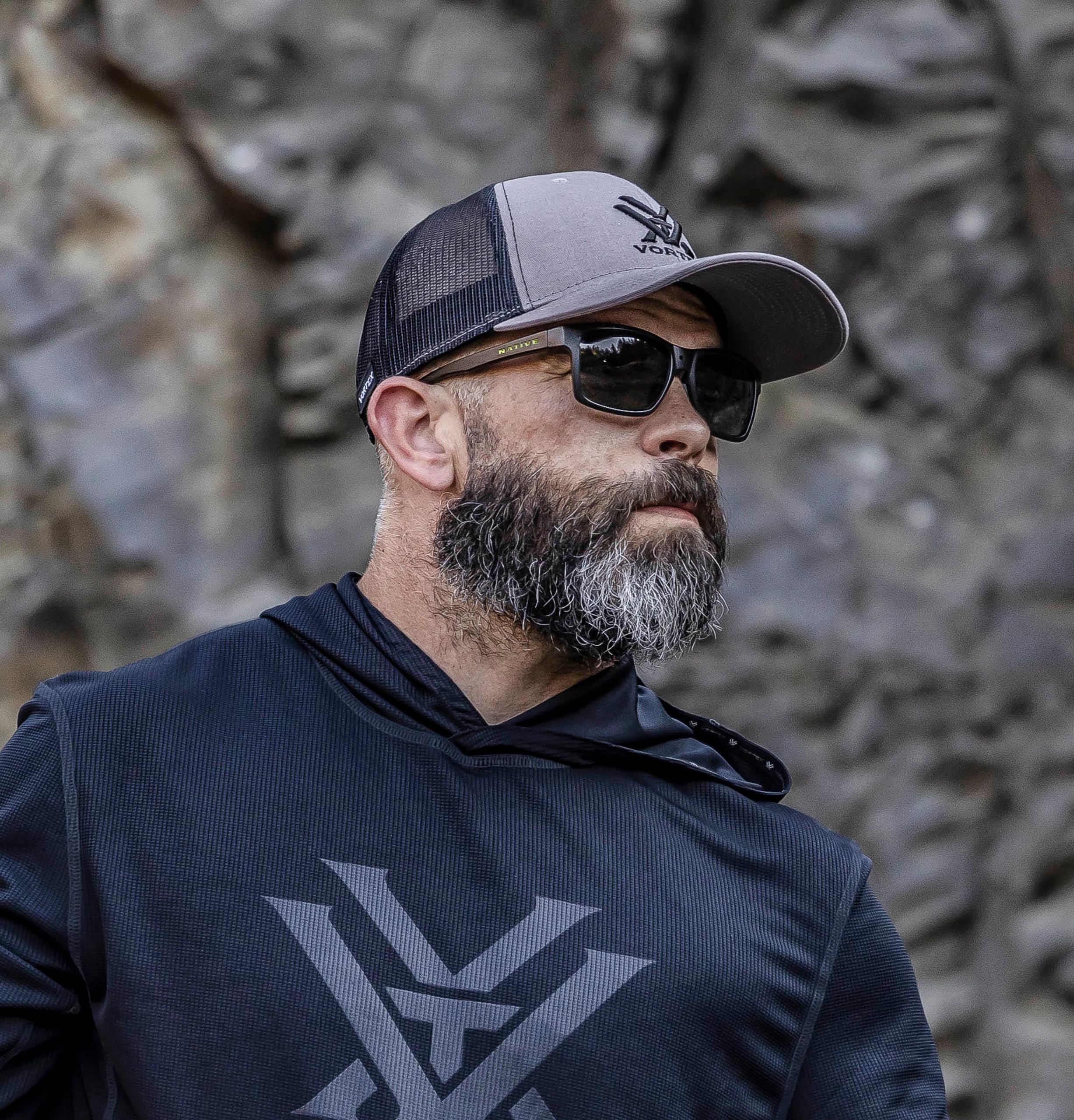 Vortex Core Logo Cap stone, worn in real life for everyday activities.