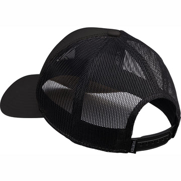 Vortex Core Logo Caps Black back view showing mesh rear for cooling comfort.