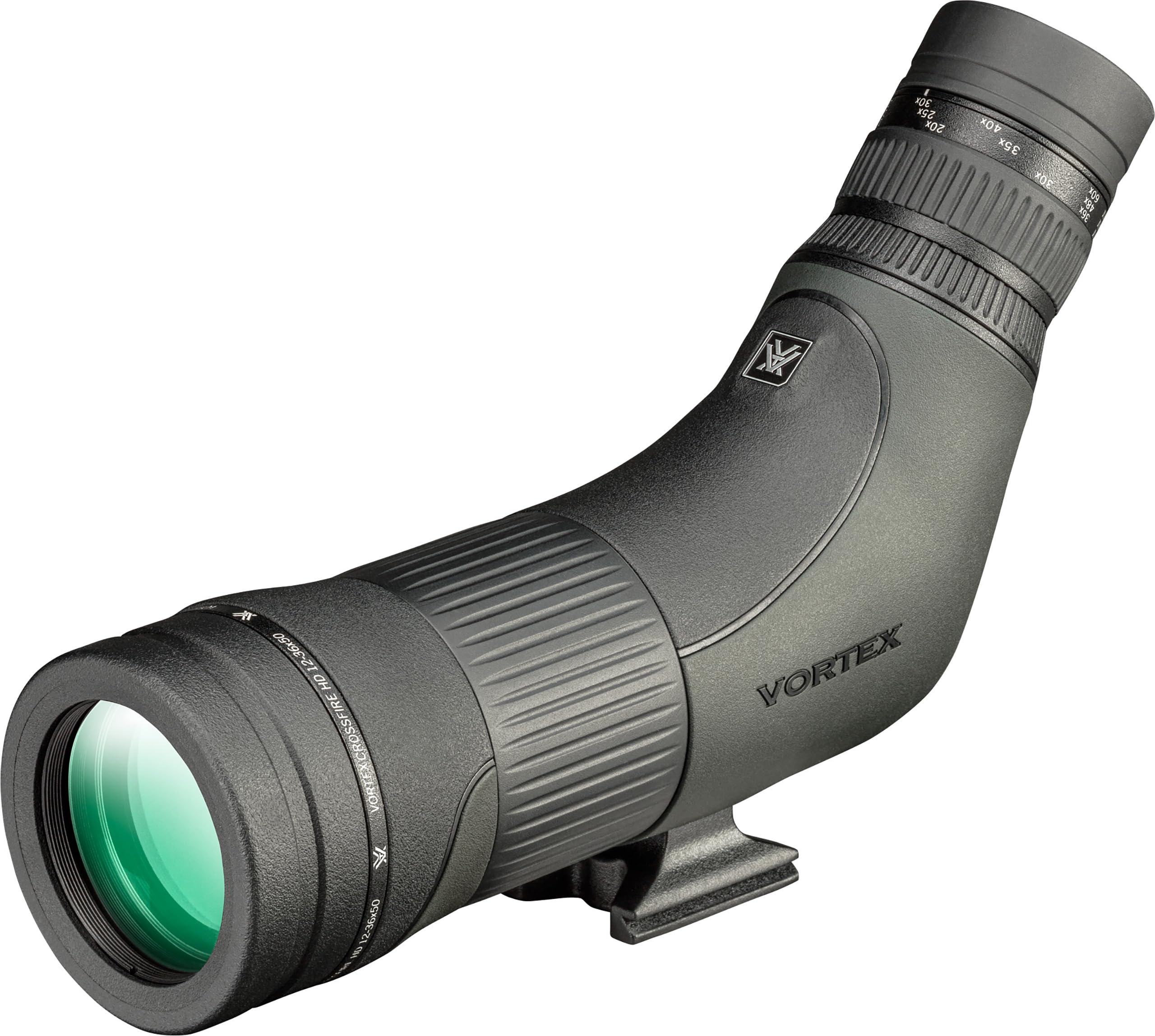 Vortex Crossfire HD spotting scope angled eyecups for comfortable viewing