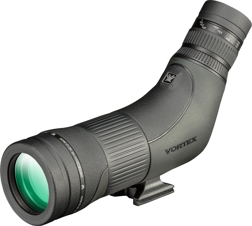 Vortex Crossfire HD spotting scope angled eyecups for comfortable viewing