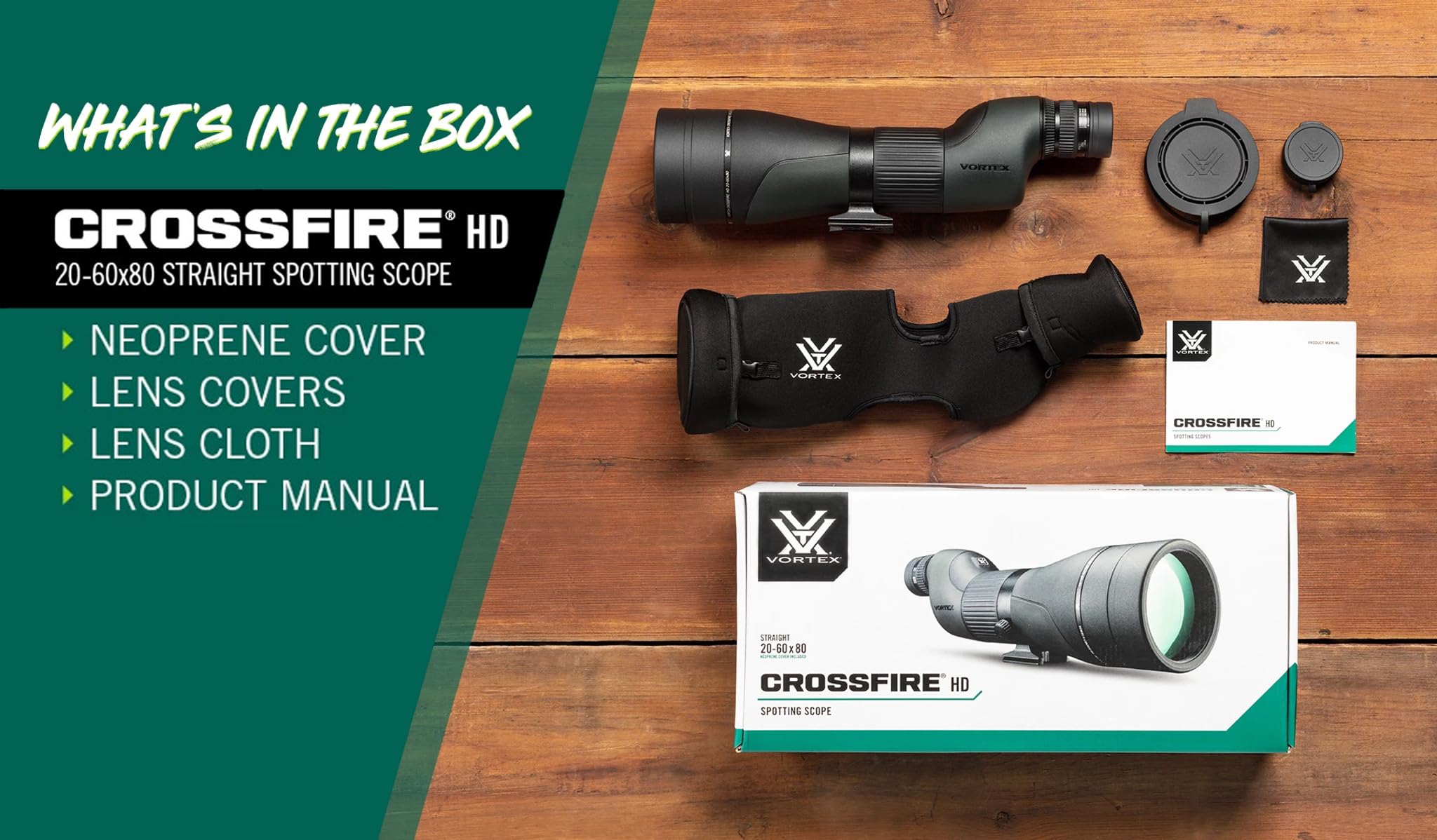 Vortex Crossfire HD nitrogen-purged design keeps optics fog-free in challenging conditions.