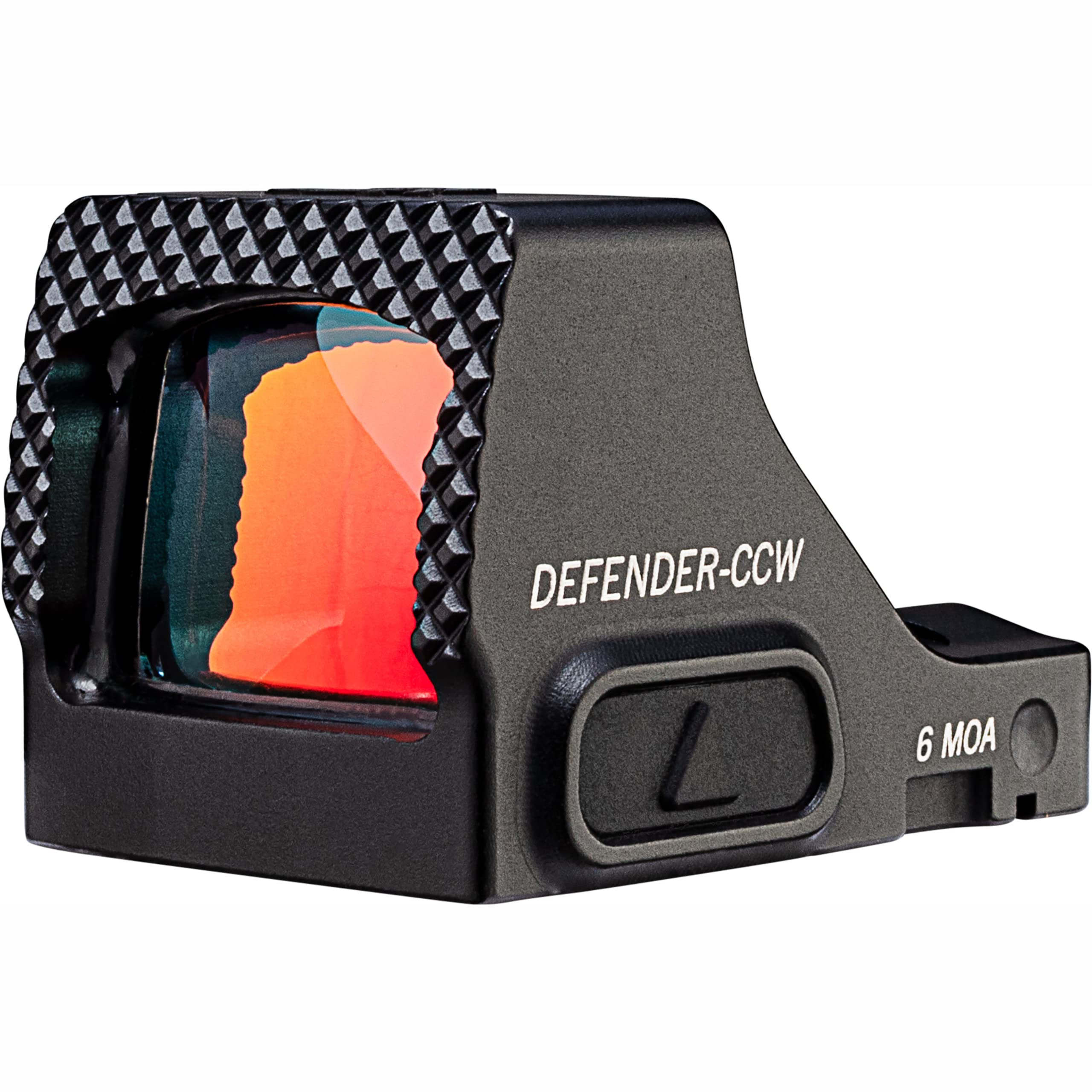 Vortex Defender-CCW 6 MOA dot on rail provides rapid aim.