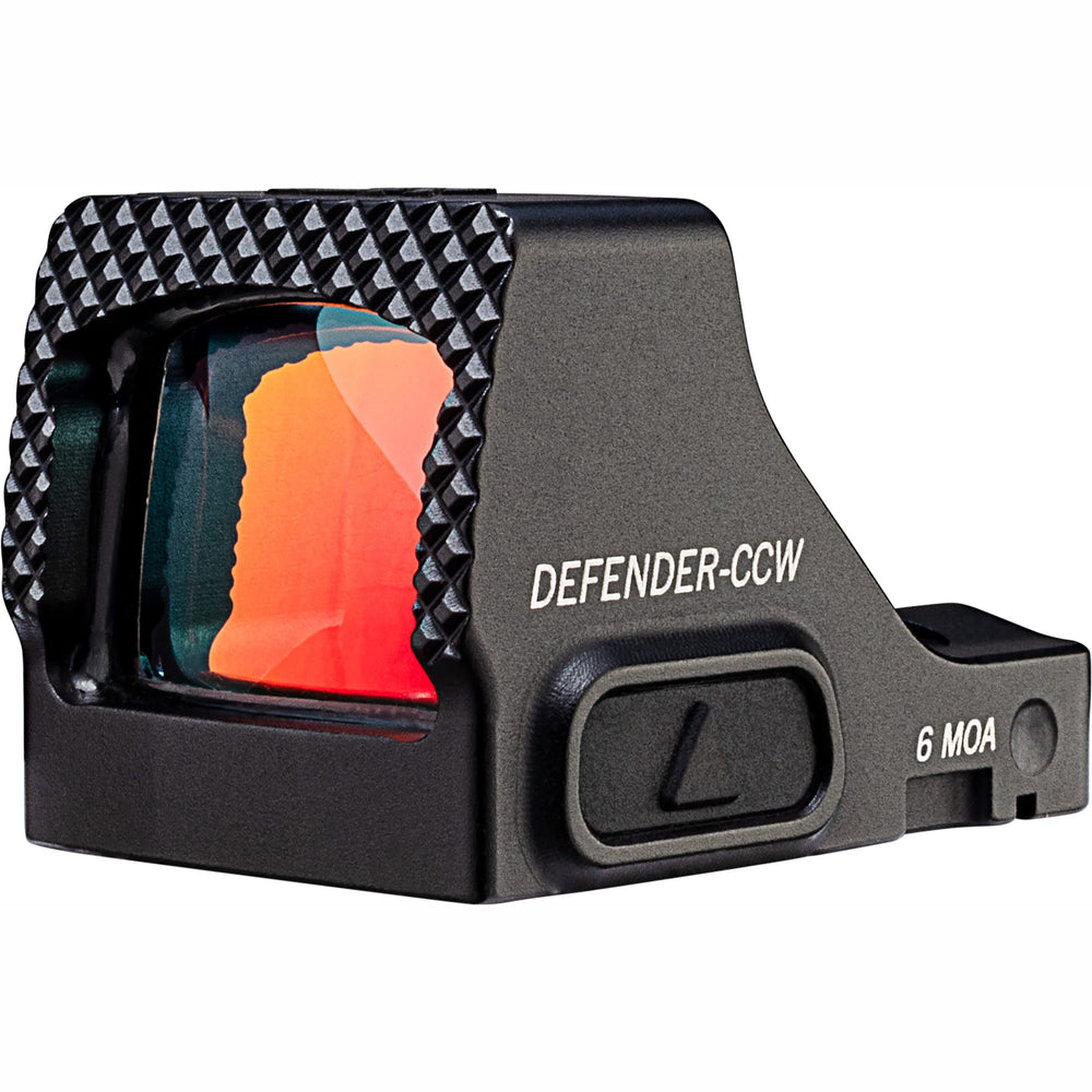 Vortex Defender-CCW 6 MOA dot on rail provides rapid aim.