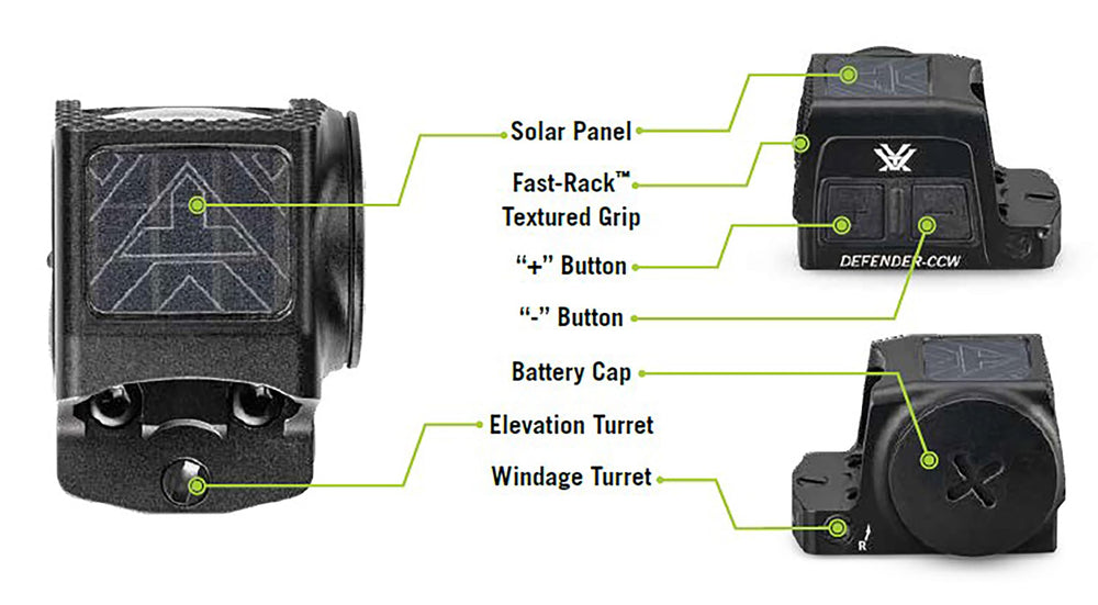 Vortex Defender-CCW is waterproof, fogproof, and shockproof for harsh environments.