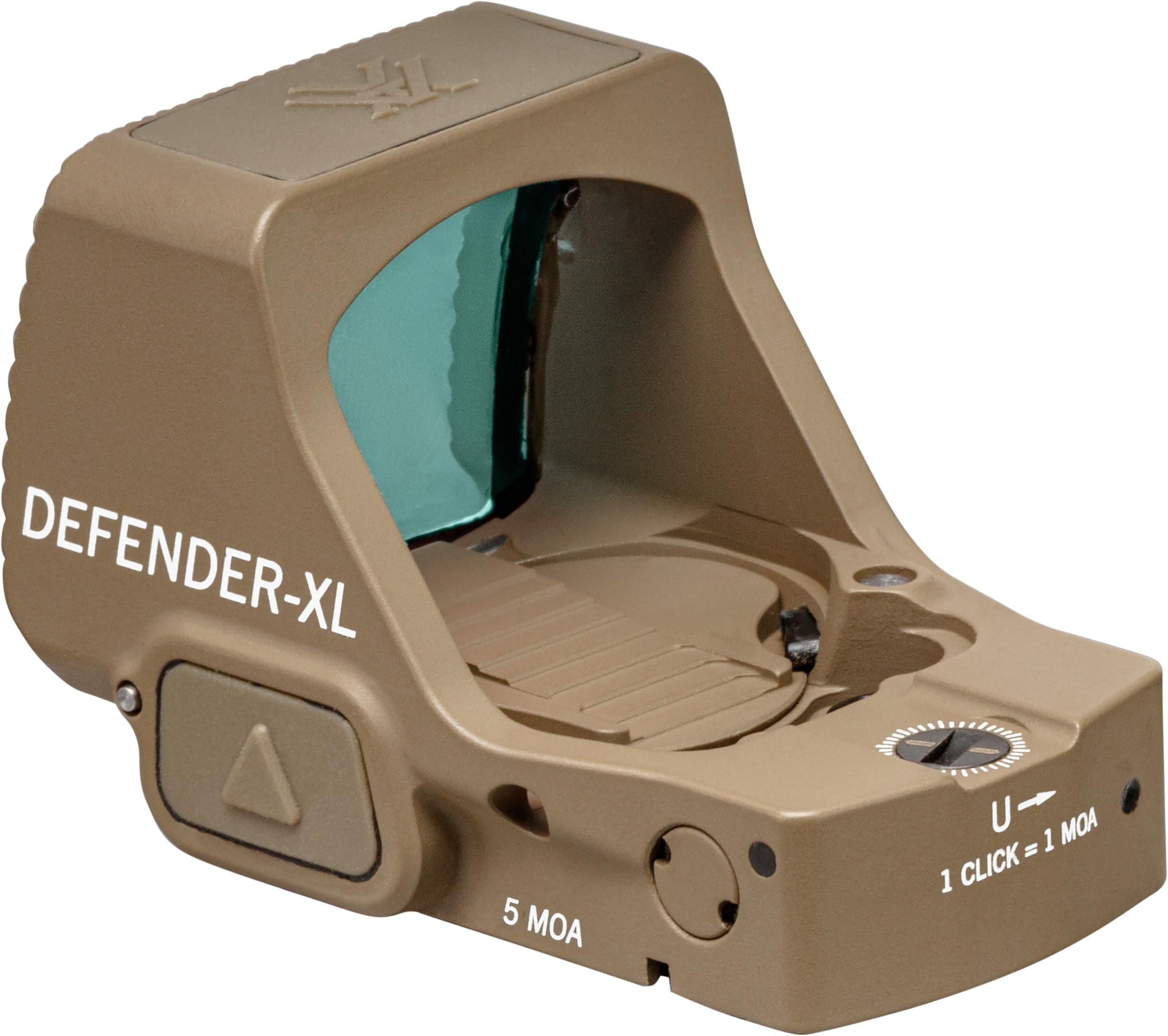 Vortex Defender-XL fast-rack texture enhances grip during slide manipulation.
