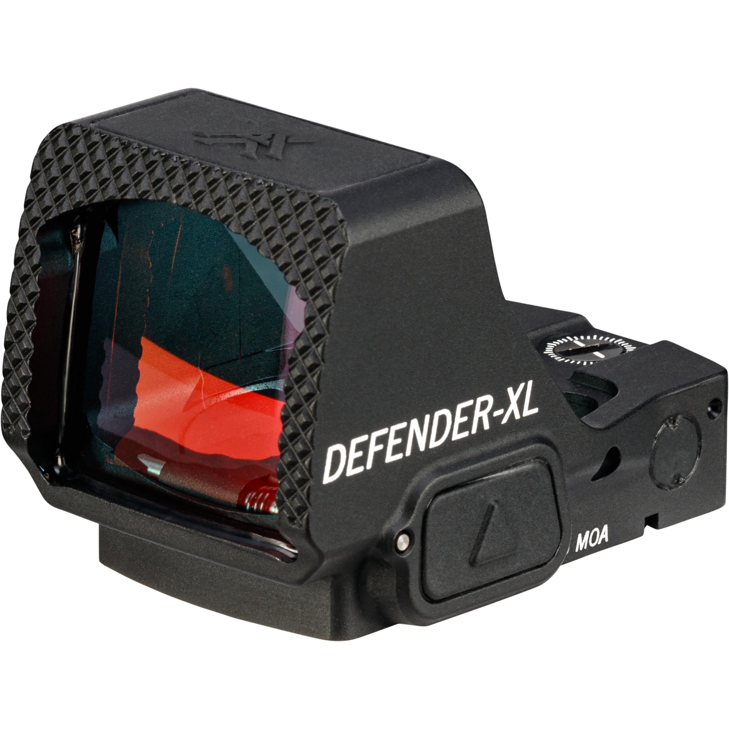 Vortex Defender-XL micro red dot sight, wide window enables fast target acquisition.