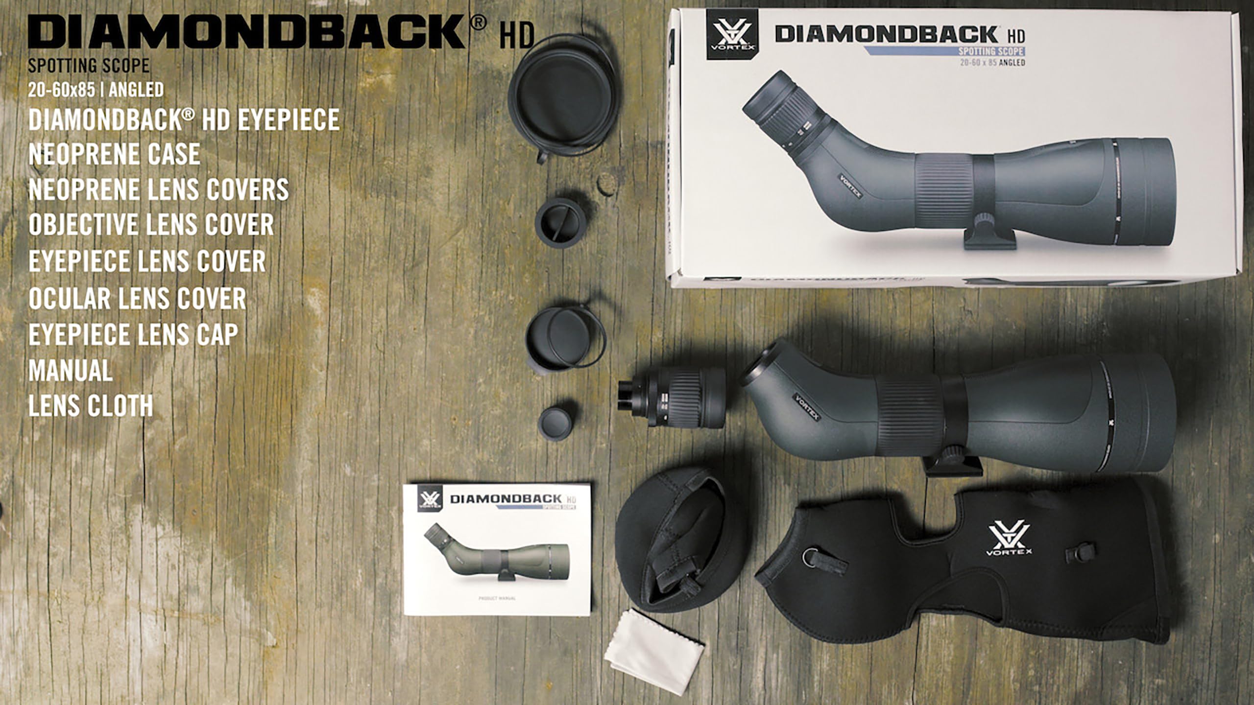 Vortex Diamondback HD Armortek coatings safeguarding lenses from oil and scratches.