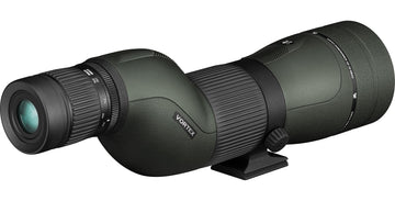 Vortex Diamondback HD sunshade reduces glare for clearer viewing in bright light.