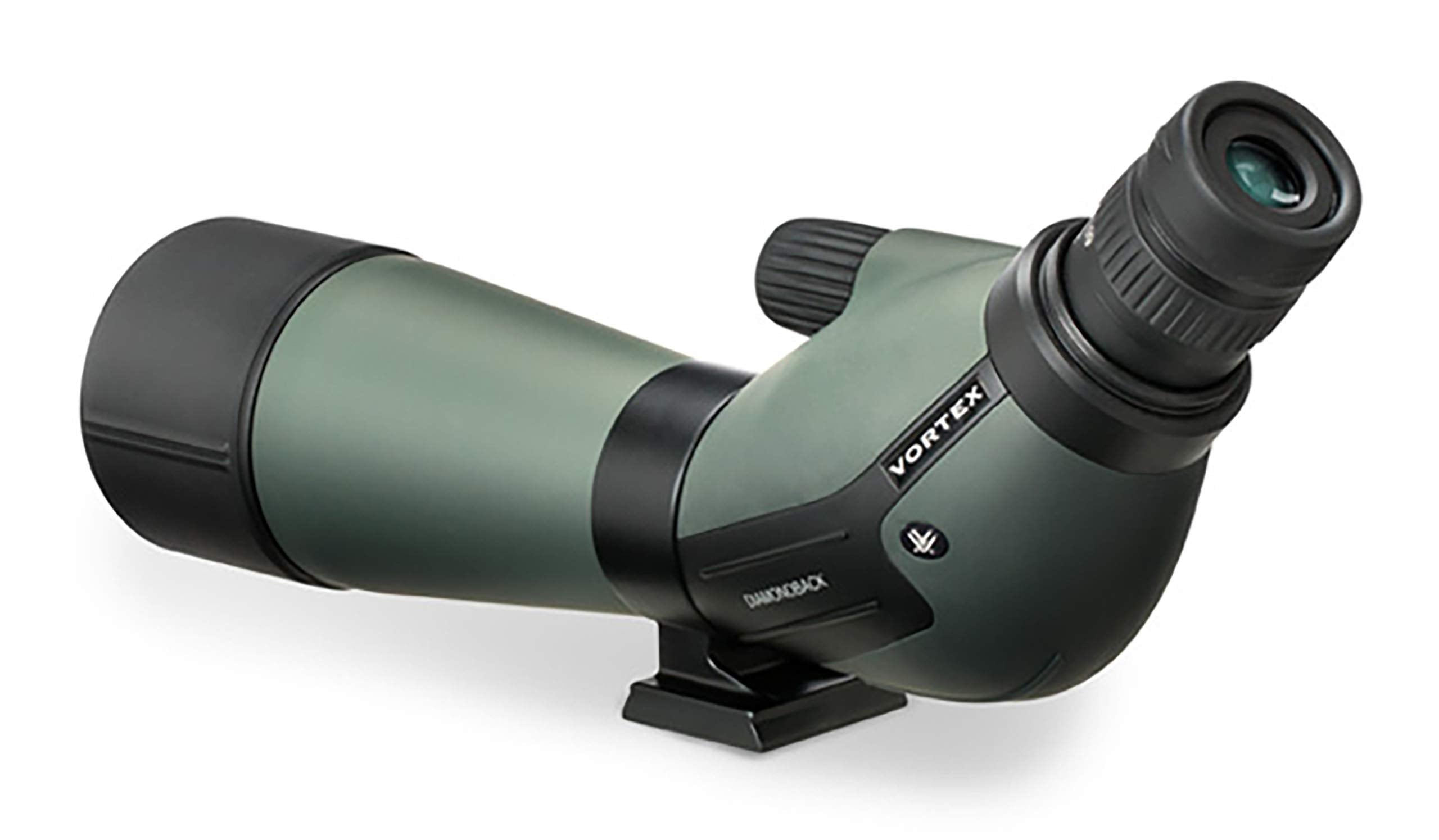 Vortex Diamondback spotting scope side view showing versatile glassing positions in the field