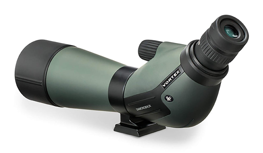Vortex Diamondback spotting scope side view showing versatile glassing positions in the field