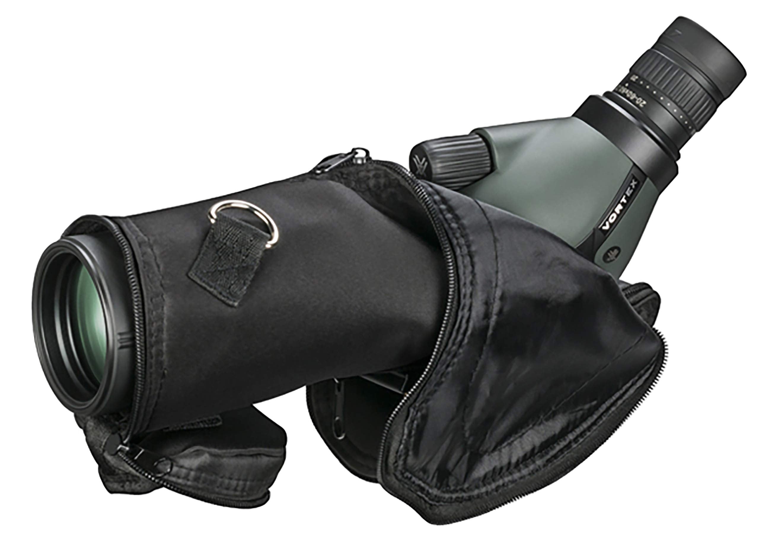 Vortex Diamondback sunshade retracted view for glare reduction
