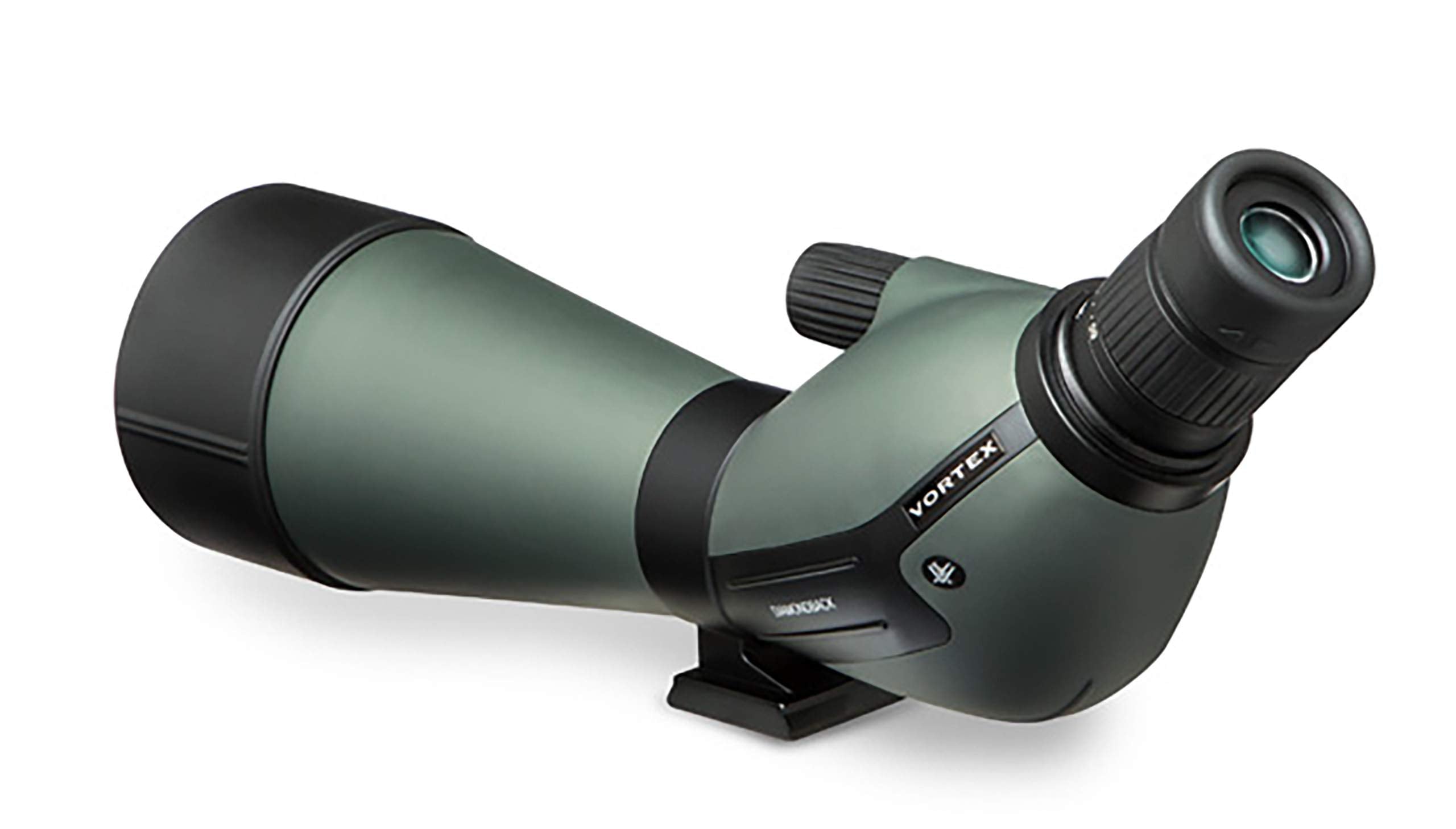 Vortex Diamondback angled lens close-up demonstrates XR multi-coated optics for bright images.