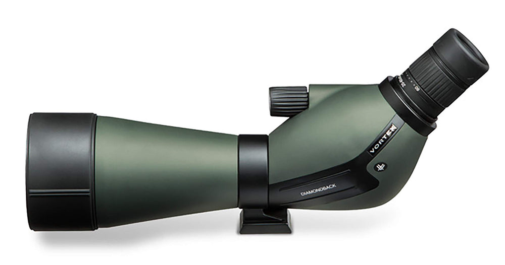 Vortex Diamondback angled sunshade shows glare control during sunny long-glass sessions.