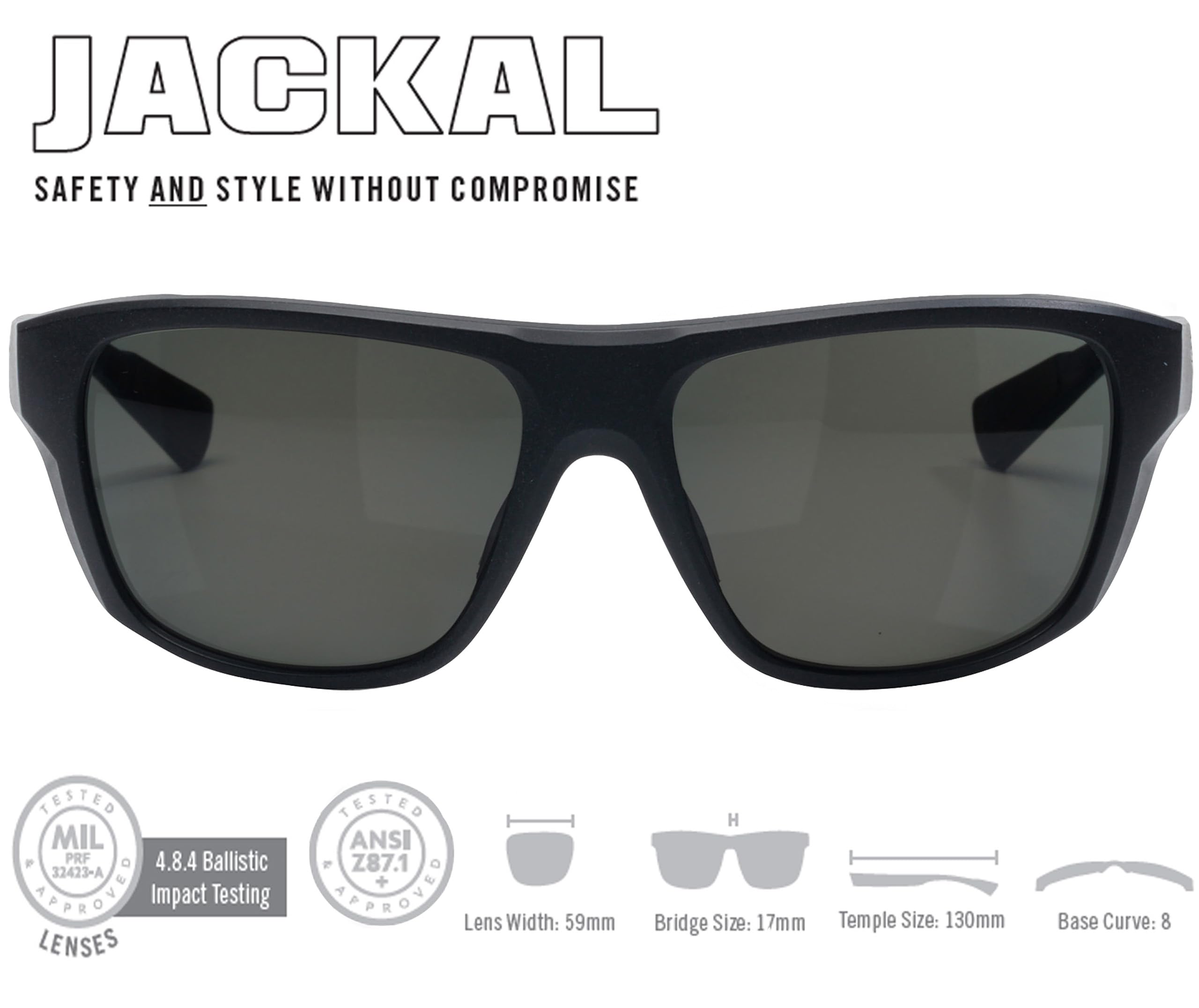 Vortex Jackal side view, polarized lenses for accurate color perception and reflections control