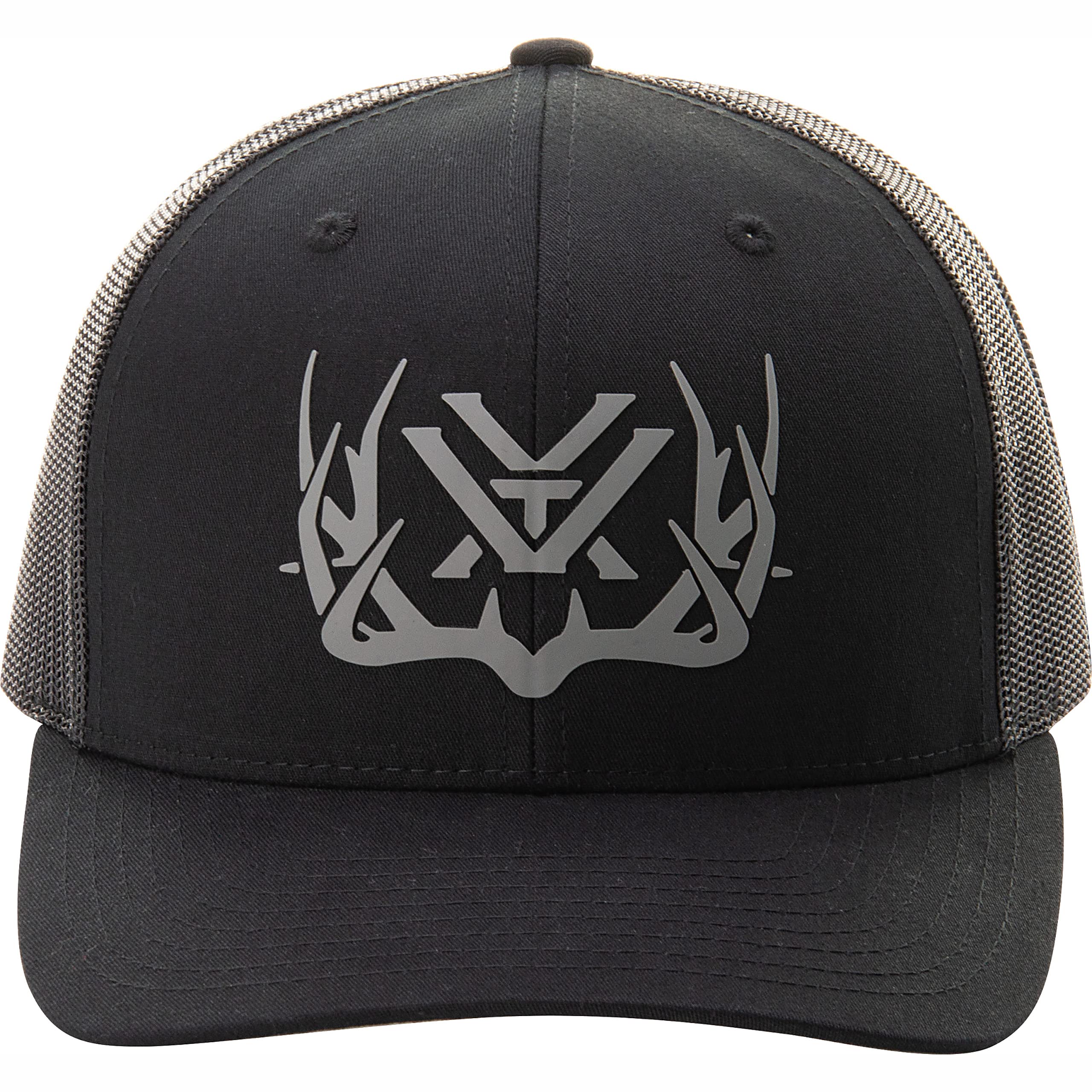 Vortex Optics Silicone Weld Full Tine Mesh Snap Back Cap Black - front view