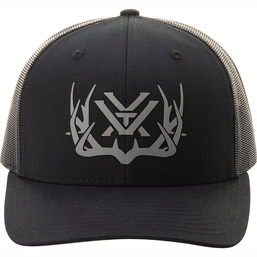 Vortex Optics Silicone Weld Full Tine Mesh Snap Back Cap Black - front view
