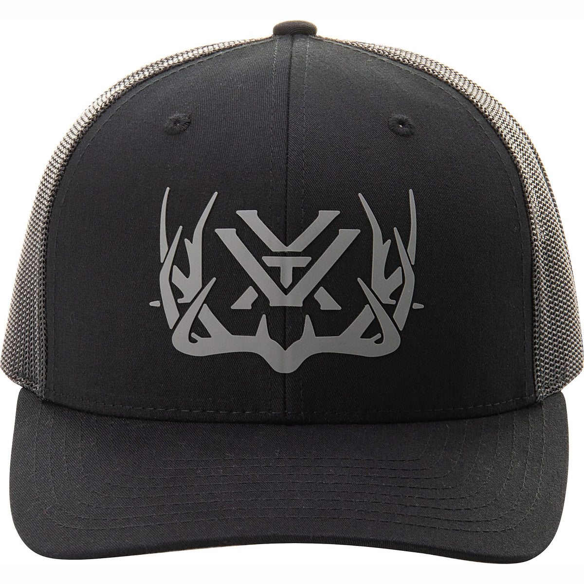 Vortex Optics Silicone Weld Full Tine Mesh Snap Back Cap Black - front view