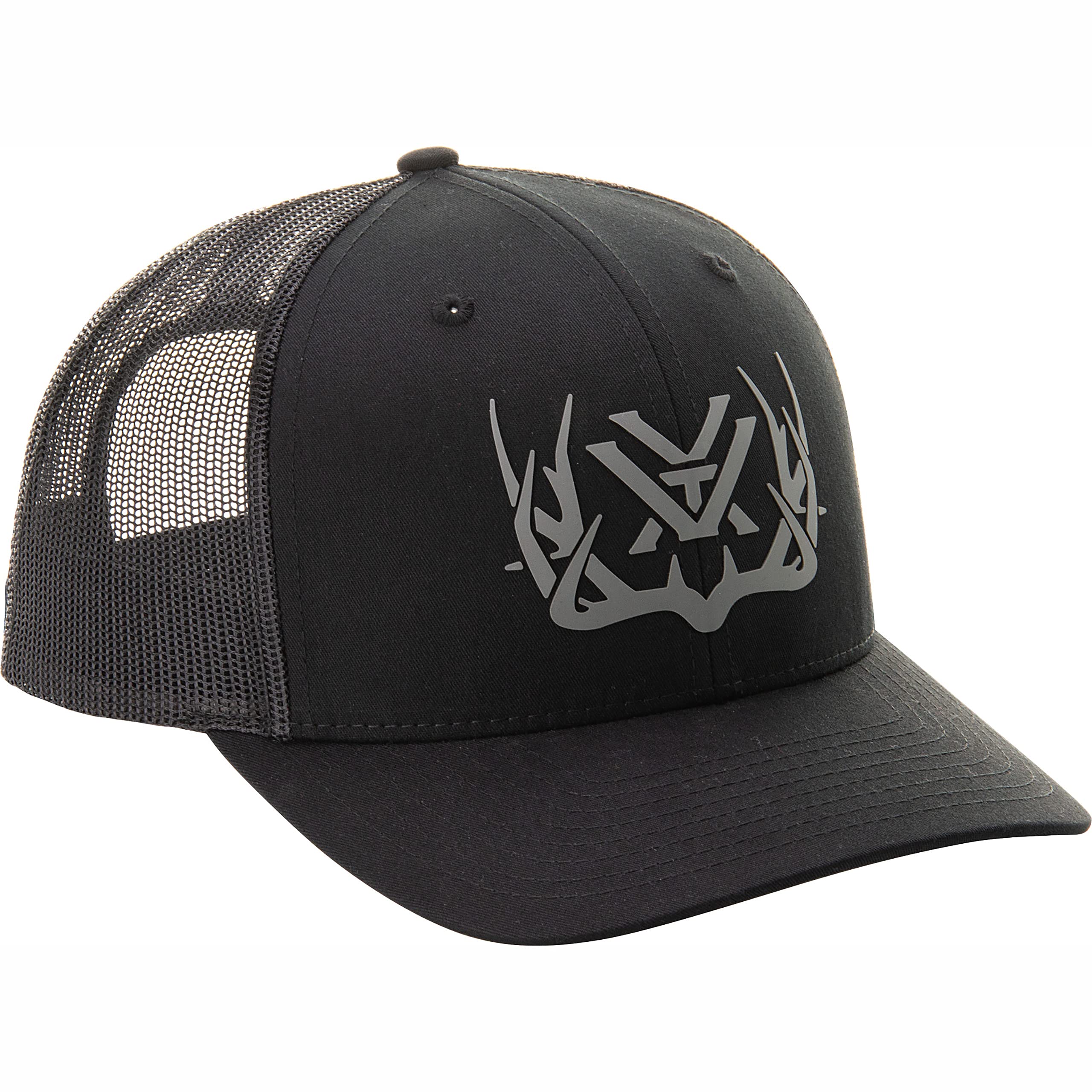 Black Vortex Optics cap with breathable mesh back - side view