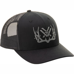 Black Vortex Optics cap with breathable mesh back - side view