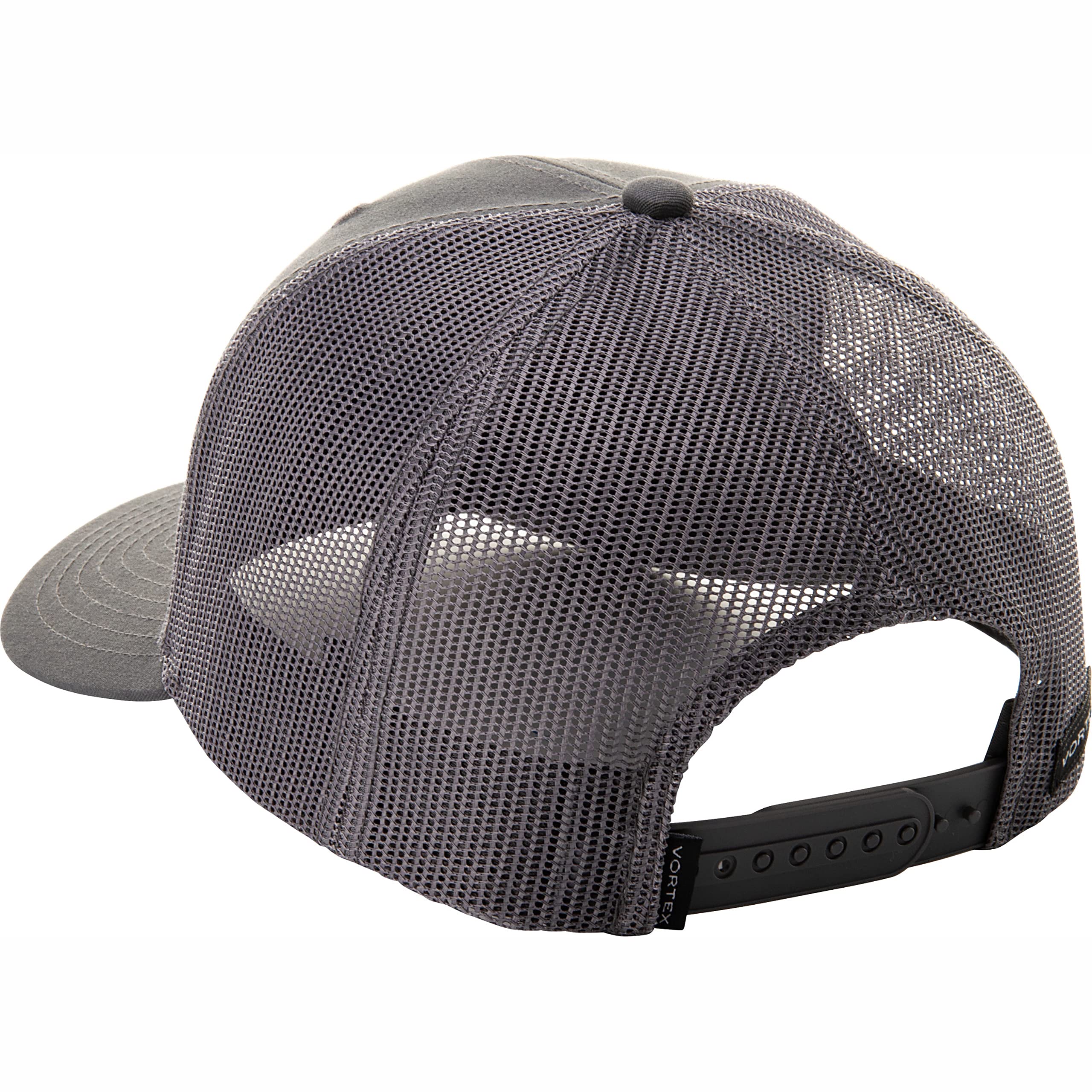 Interior view of black Silicone Weld Full Tine Mesh Snap Back Cap showing fit