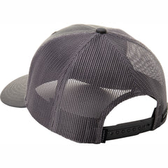 Interior view of black Silicone Weld Full Tine Mesh Snap Back Cap showing fit