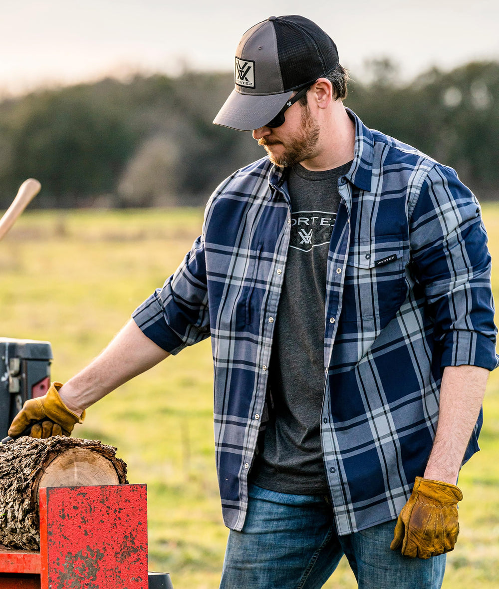 Vortex Patch Logo Snap Back Cap ideal for outdoor adventures and daily wear.