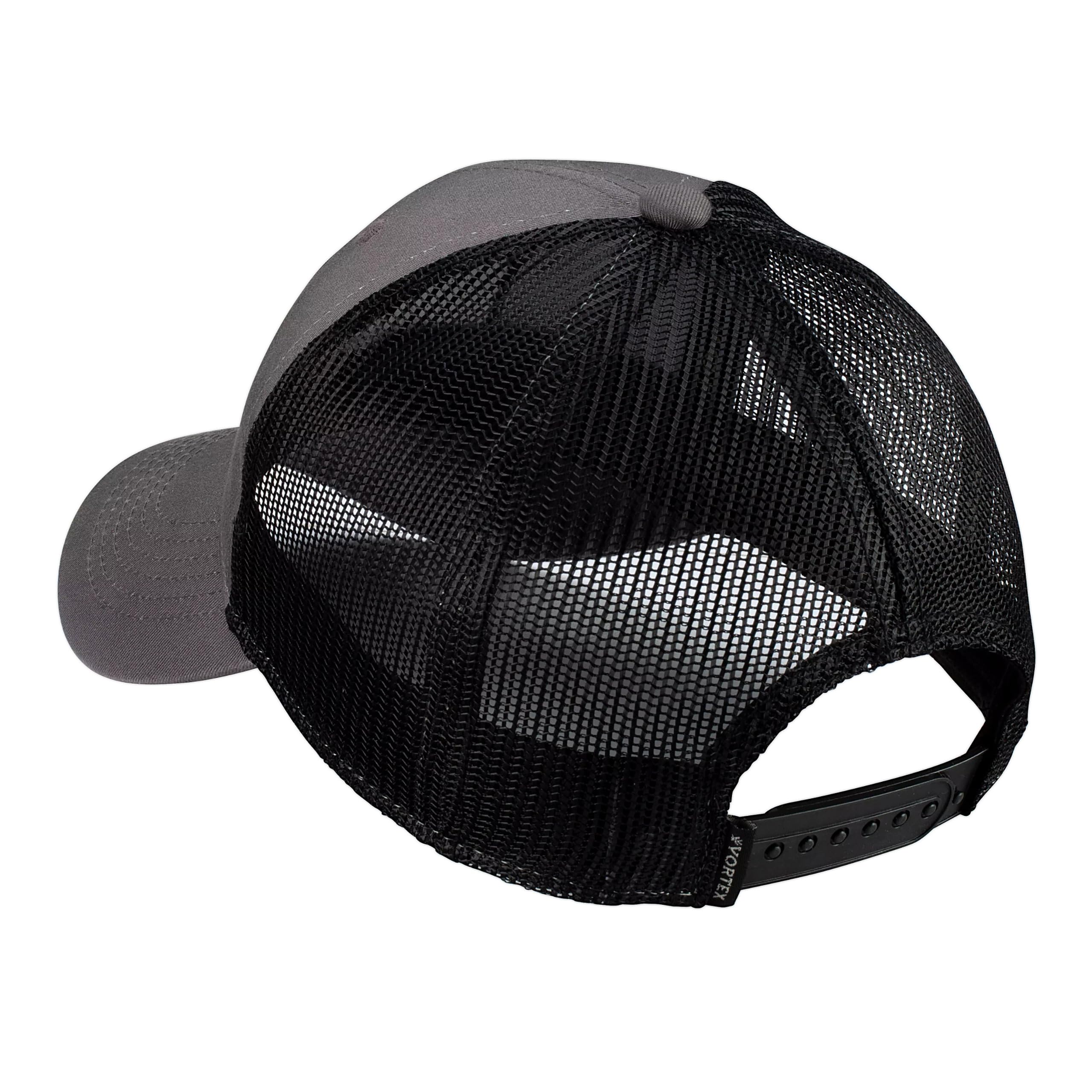 Vortex Patch Logo Snap Back Cap featuring mesh back for breathable comfort.