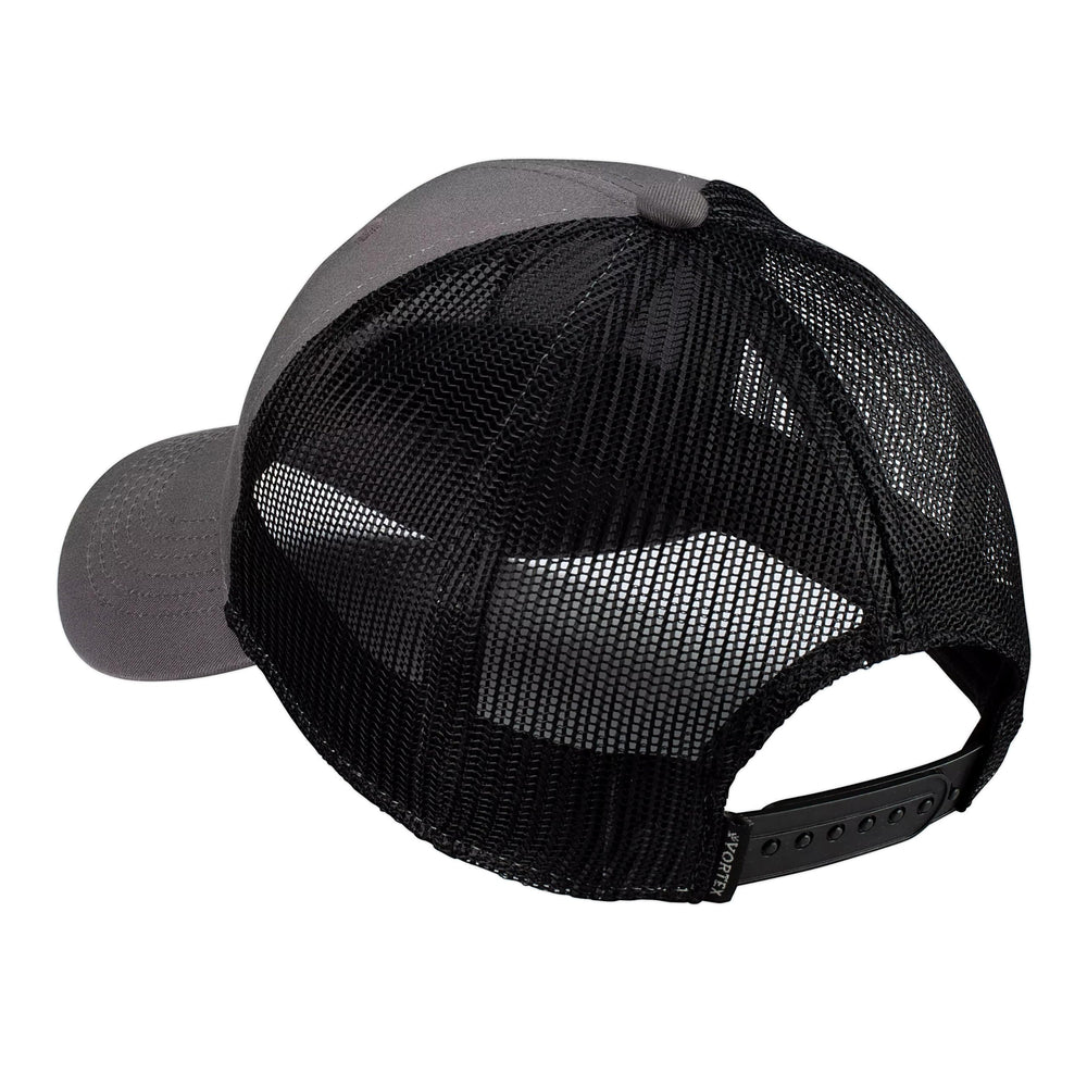Vortex Patch Logo Snap Back Cap featuring mesh back for breathable comfort.