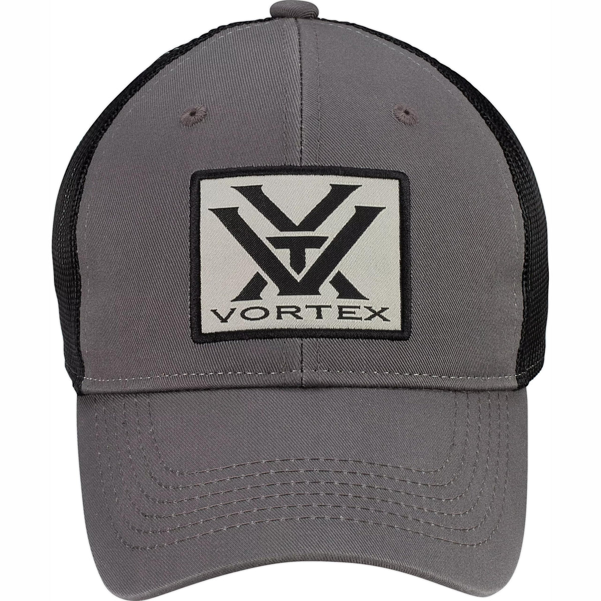 Vortex Patch Logo Snap Back Cap in pewter for versatile field and city wear.