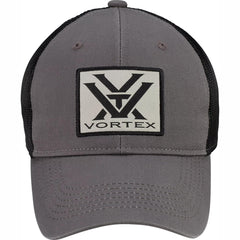 Vortex Patch Logo Snap Back Cap in pewter for versatile field and city wear.