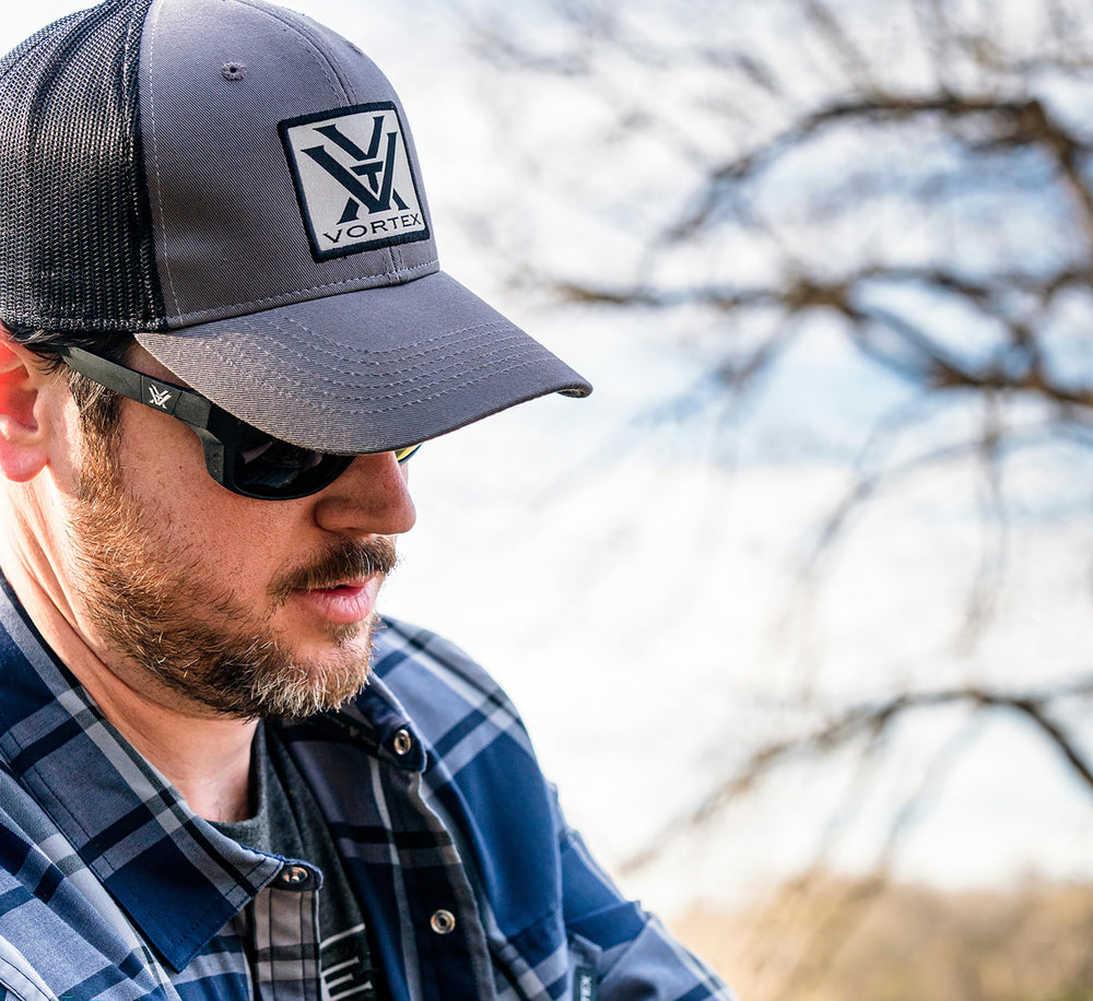 Vortex Patch Logo Snap Back Cap made from 60% polyester and 40% nylon.