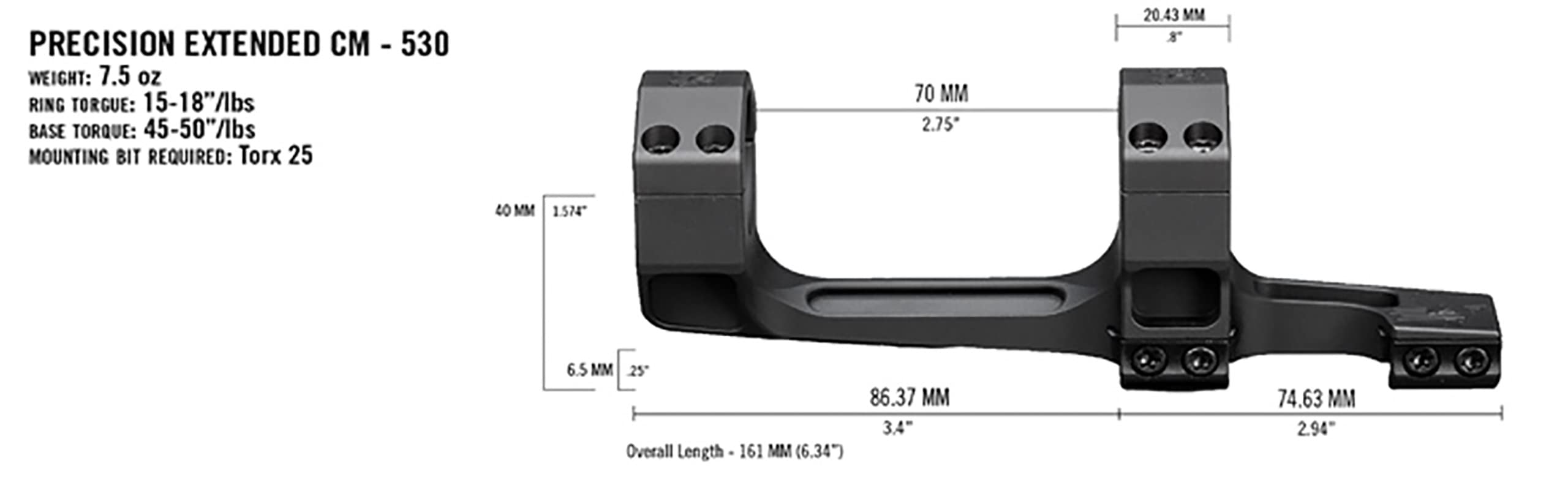 Vortex Optics 30mm mount supports versatile field mounting across rifles.