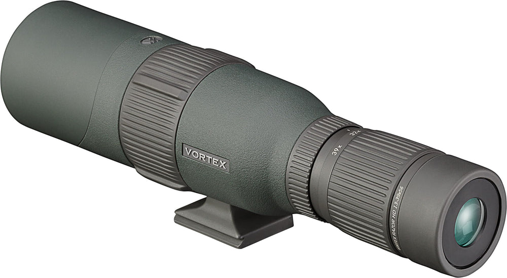Vortex Razor HD Arca-Swiss foot demonstrates quick tripod compatibility.