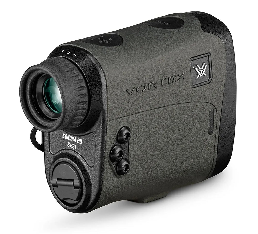 Vortex Sonora HD 1800 rangefinder with ArmorTek coating protects lenses in rugged environments.