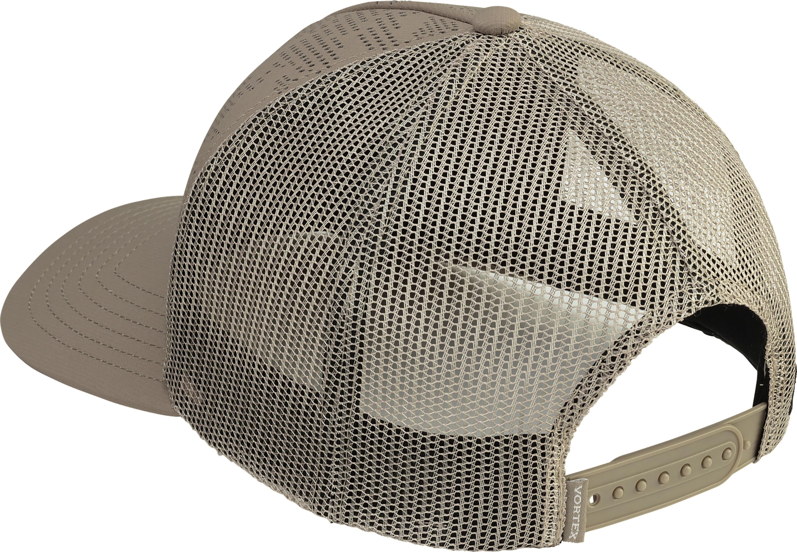 Vortex Through and Through Camo Cap back closure demonstrates secure, customizable sizing