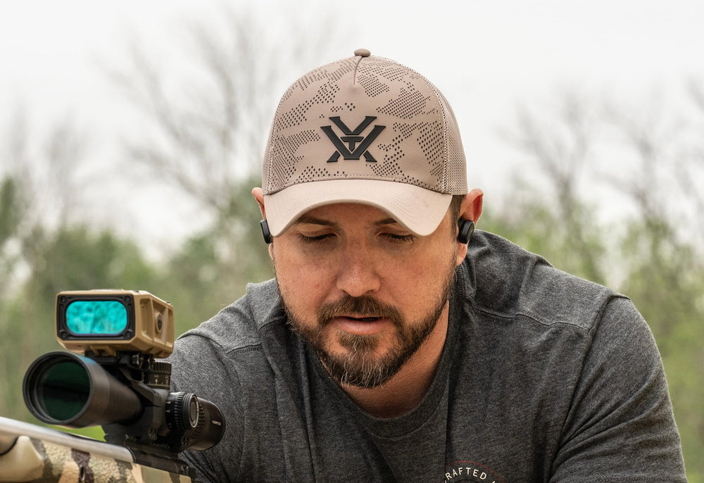 Vortex Through and Through Camo Cap moisture-wicking sweatband supports all-day dryness