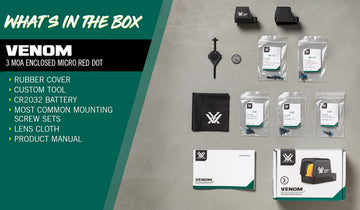 Vortex Venom mounts to DeltaPoint Pro footprint for broad compatibility.