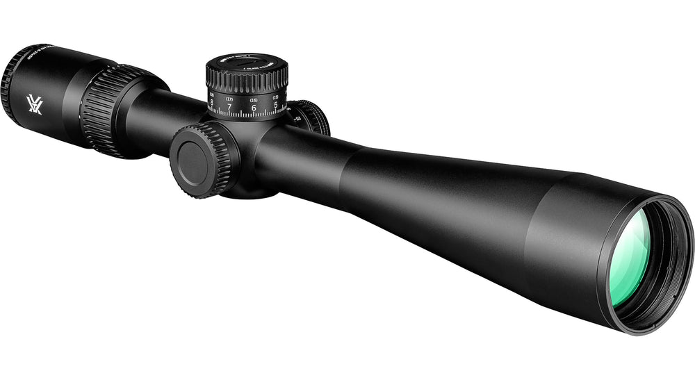 Vortex Viper HD 5-25x50 side parallax knob enables quick distance tuning for field shooting