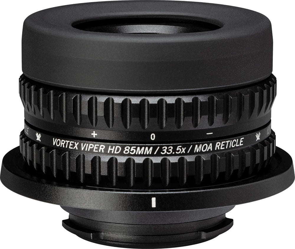 Vortex Viper HD 85mm reticle eyepieces front view for precise range measurement