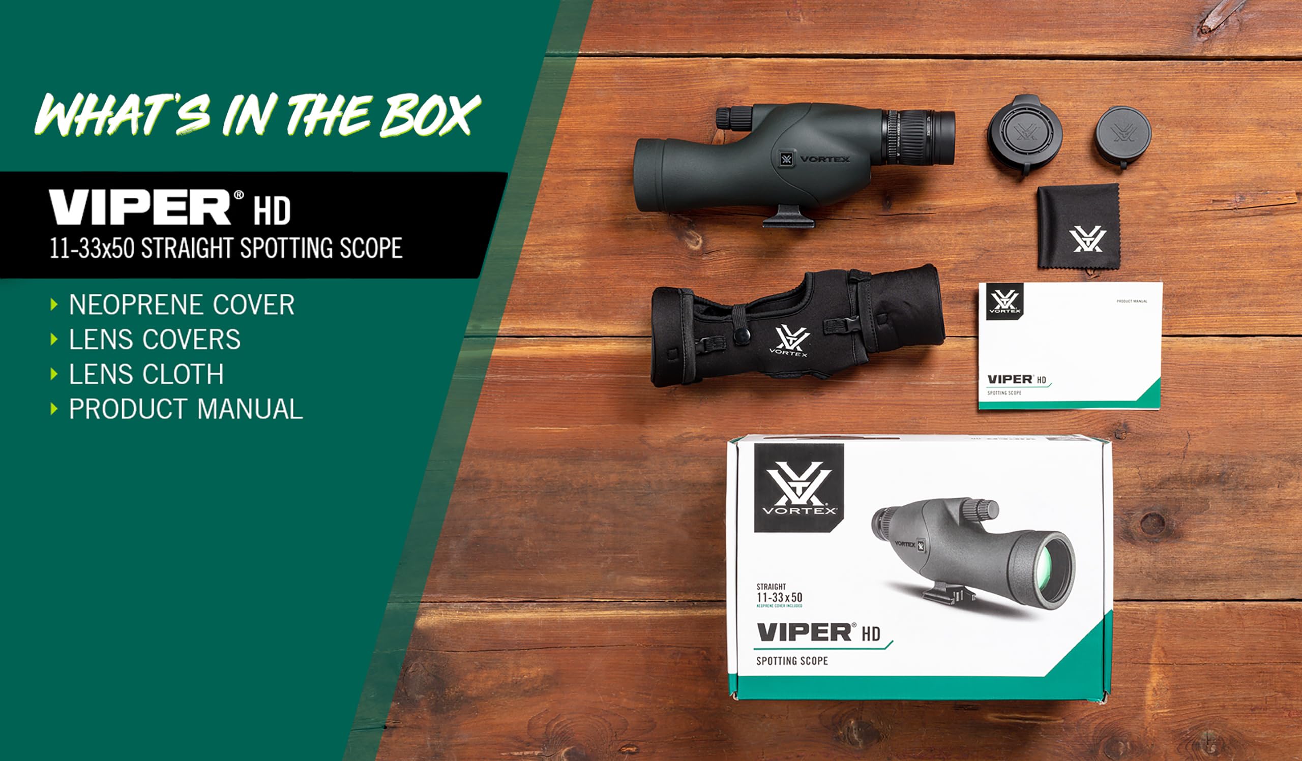 Vortex Viper HD spotting scope rubber armor offers durable outdoor grip
