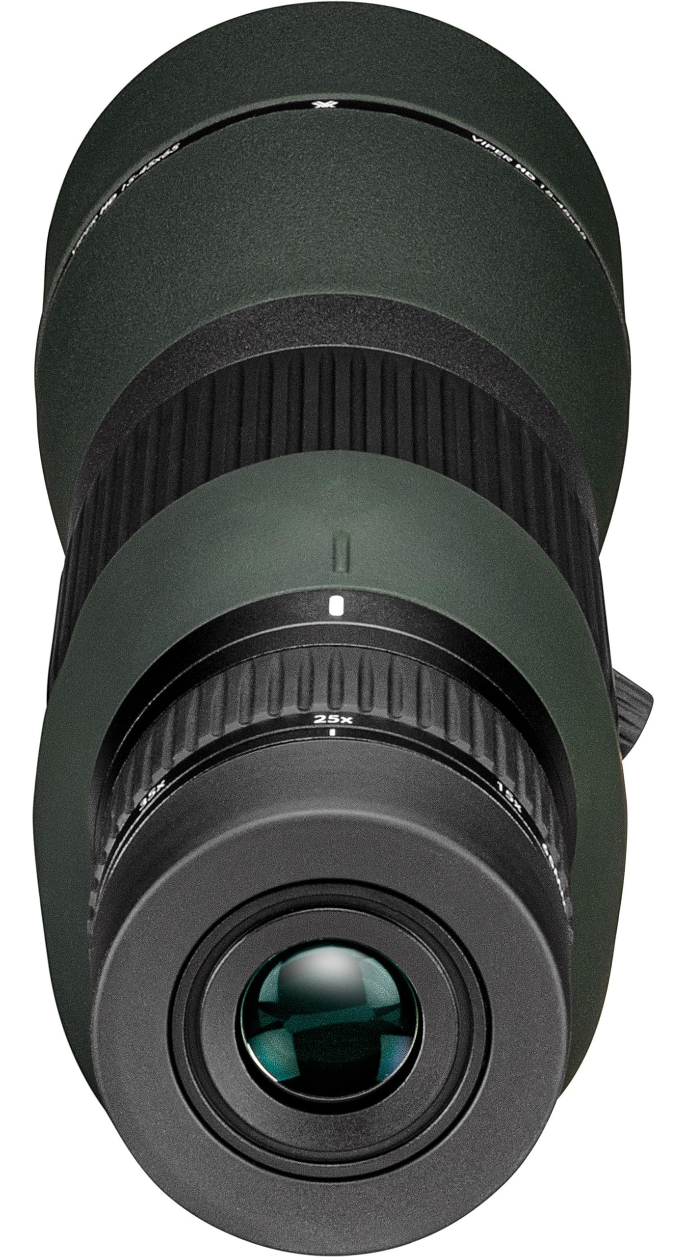 Vortex Viper HD sunshade extended reduces glare for clearer long-distance viewing.