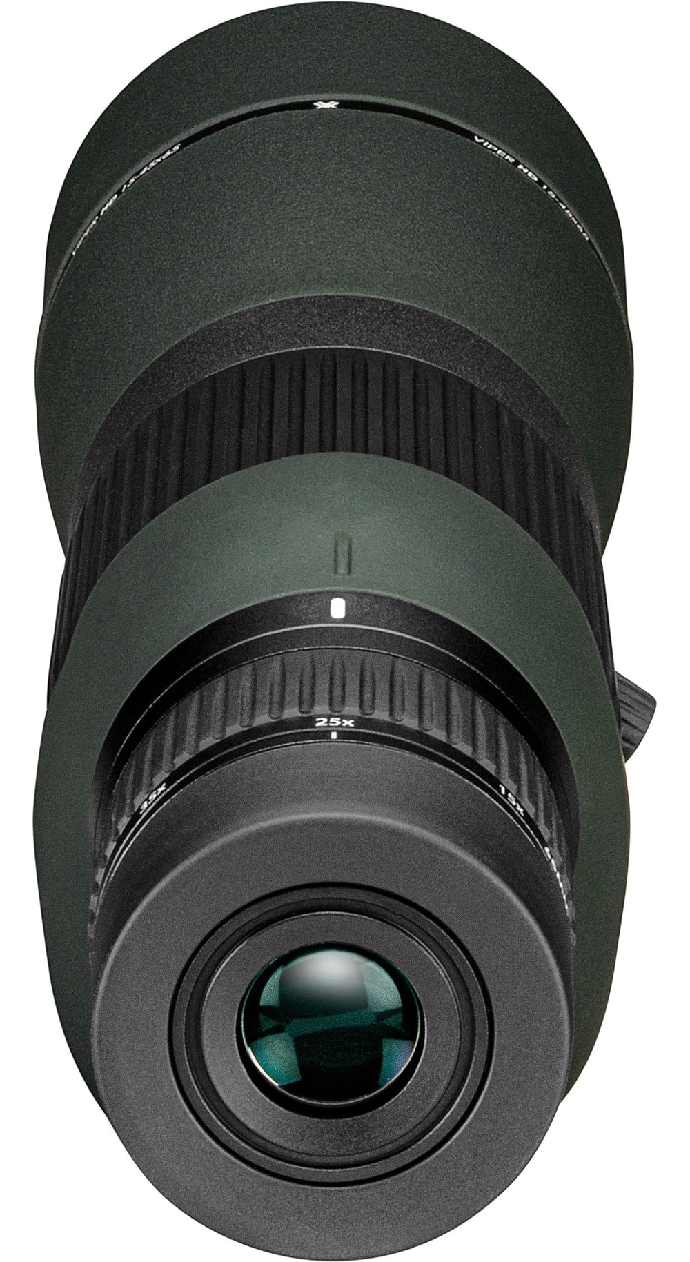 Vortex Viper HD sunshade extended reduces glare for clearer long-distance viewing.